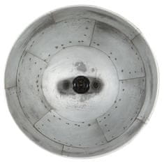 Greatstore Industriální vintage závěsné svítidlo 25 W stříbrné kulaté 31cm