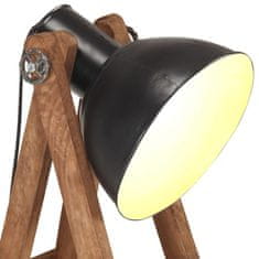 Greatstore Stojací lampa černá E27 masivní mangovníkové dřevo