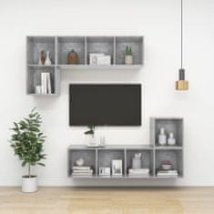 Greatstore Nástěnná TV skříňka betonově šedá 37 x 37 x 72 cm dřevotříska