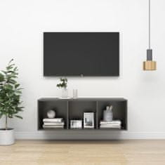 Vidaxl Nástěnná TV skříňka šedá 37 x 37 x 107 cm dřevotříska