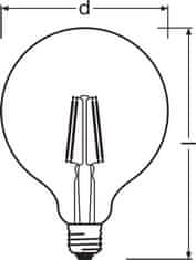 Osram OSRAM Vintage 1906 LED CL GLOBE125 FIL GOLD 55 non-dim 7W/825 E27