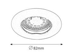 Rabalux Rabalux zapuštěné svítidlo Lite IP44 3W GU10 1046