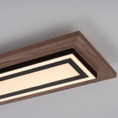 PAUL NEUHAUS PAUL NEUHAUS LED stropní svítidlo, imitace dřeva, stmívatelné, dálkový ovladač, CCT 2700-5000K