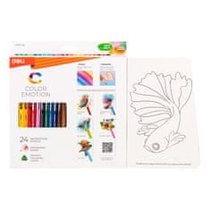 Deli stationery Pastelky akvarelové se štětcem 24 barev