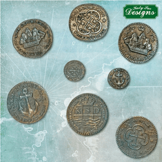 Silikonová forma staré mince poklad 