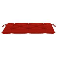 Greatstore Poduška na zahradní lavici červená 110 x 50 x 7 cm textil