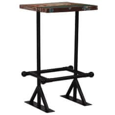 Greatstore Barový stůl masivní recyklované dřevo 60x60x107 cm vícebarevné