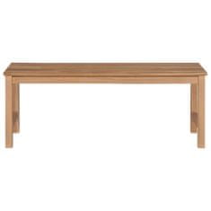 Greatstore Zahradní lavice s šedou poduškou 120 cm masivní teak