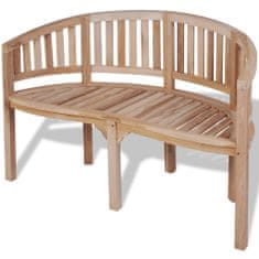 Greatstore Zahradní lavice zaoblená 120 cm teak