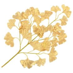 Greatstore Umělé listy ginko biloba 10 ks zlaté 65 cm