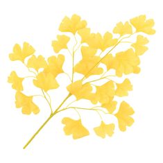 Greatstore Umělé listy ginko biloba 10 ks žluté 65 cm