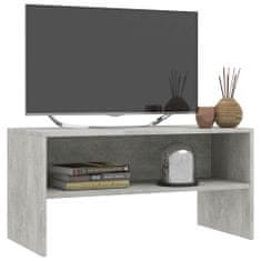 Greatstore TV stolek betonově šedý 80 x 40 x 40 cm dřevotříska