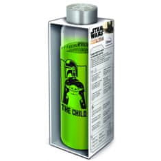 Láhev Star Wars Mandalorian s návlekem 585 ml, sklo