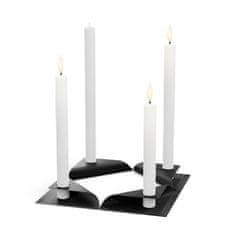 Hofats Square Candle, designový svícen - černý, set 4ks