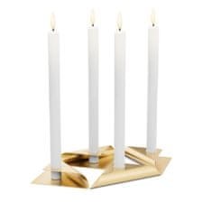 Hofats Square Candle, designový svícen - zlatý, set 4ks