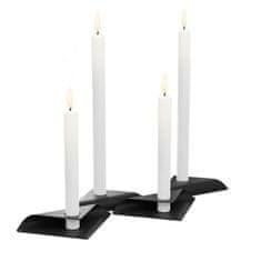 Hofats Square Candle, designový svícen - černý, set 4ks