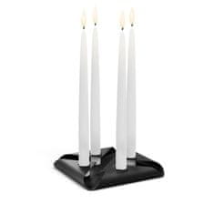 Hofats Square Candle, designový svícen - černý, set 4ks