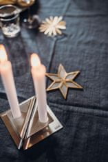 Hofats Square Candle, designový svícen - stříbrný, set 4ks