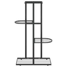 Vidaxl 4patrový stojan na květiny 43 x 22 x 76 cm černý kov