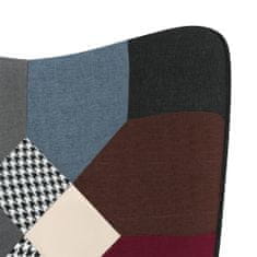Greatstore Relaxační křeslo patchwork textil