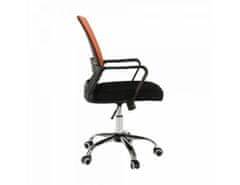 KONDELA Kancelářská židle, síťovina oranžová / látka černá, APOLO NEW