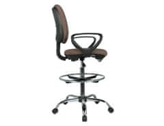 KONDELA Vyvýšená pracovní židle, hnědá / černá, TAMBER