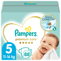 Pampers premium care vel. 5 junior 136 ks - měsíční balení