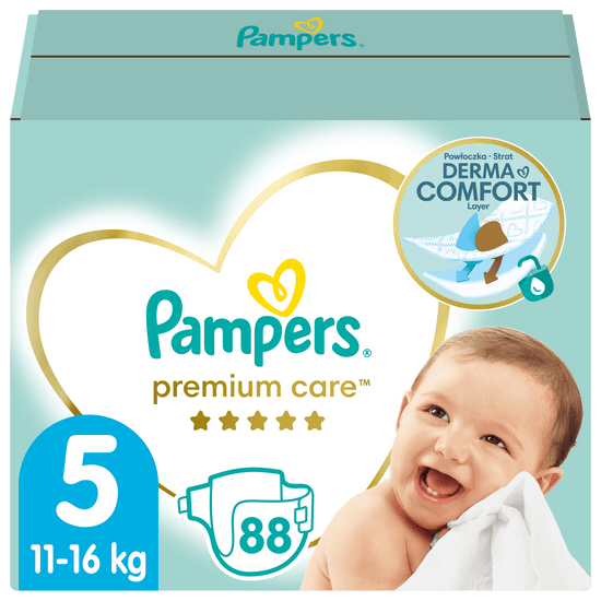 Pampers Premium Care, Velikost 5 88ks, 11kg-16kg