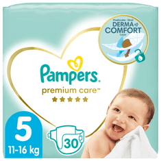Pampers Premium Care Plenky, Velikost 5, 30 ks, 11kg-16kg