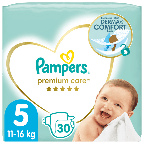 Pampers Premium Care Plenky, Velikost 5, 30 ks, 11kg-16kg