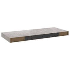 Greatstore Plovoucí nástěnné police 4 ks betonově šedé 60 x 23,5 x 3,8 cm MDF