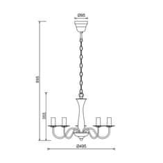 ACA ACA Lighting Elegant závěsné svítidlo DLA12015PW