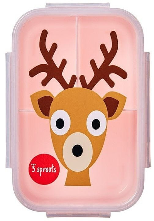 3sprouts Krabička na jídlo Bento Deer Pink