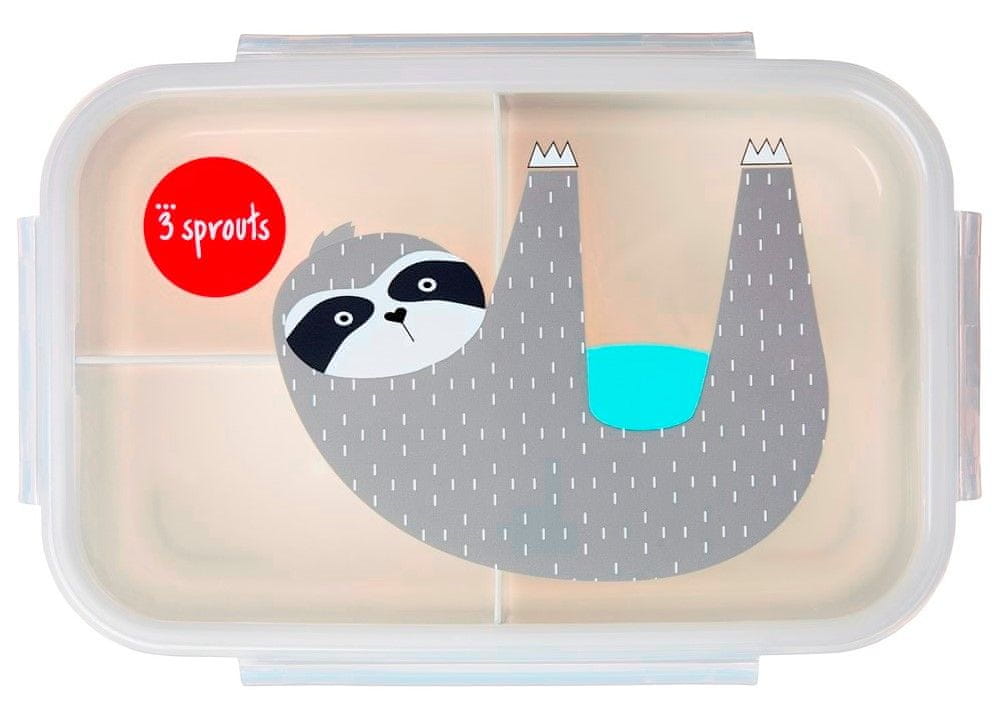 3sprouts Krabička na jídlo Bento Sloth Gray