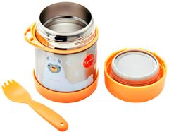 3sprouts Stainless Steel Termoska na jídlo + vidlička Llama Peach