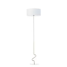 LYSNE.PL Moderní stojací lampa JERSEY chromový rám, bílá