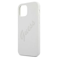 Guess GUHCP12SLSVSCR hard silikonové pouzdro iPhone 12 Mini 5.4" cream Script Vintage