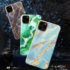 Kingxbar Marble Series silikonové pouzdro marble pro iPhone 11 Pro Max white