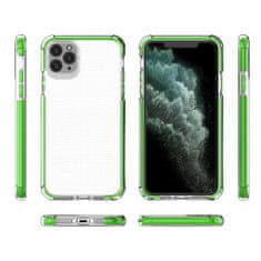 IZMAEL Spring Armor silikonove pouzdro s barevnym lemom pro Apple iPhone 11 Pro Max - Bílá KP9599