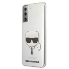 Karl Lagerfeld KLHCS21MKTR hard silikonové pouzdro Samsung Galaxy S21 PLUS 5G transparent Karl`s head