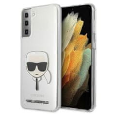 Karl Lagerfeld KLHCS21MKTR hard silikonové pouzdro Samsung Galaxy S21 PLUS 5G transparent Karl`s head