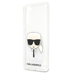 Karl Lagerfeld KLHCS21MKTR hard silikonové pouzdro Samsung Galaxy S21 PLUS 5G transparent Karl`s head