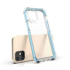 HURTEL PRUŽNÉ GELOVÉ PANCÉŘOVÉ POUZDRO SPRING ARMOUR S BAREVNÝM RÁMEČKEM PRO IPHONE 12 PRO MAX, MODRÉ