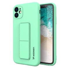 WOZINSKY SILIKONOVÉ POUZDRO WWOZINSKY KICKSTAND CASE SE STOJÁNKEM PRO IPHONE 11 PRO MAX MINT