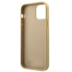 Guess GUHCP12SPUVQTMLBE hard silikonové pouzdro iPhone 12 Mini 5.4" gold V-Quilted Collection