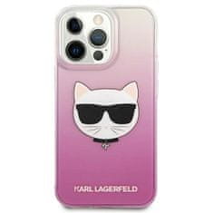 Karl Lagerfeld KLHCP13LCTRP hard silikonové pouzdro iPhone 13 / 13 Pro 6.1" pink Choupette Head