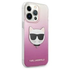 Karl Lagerfeld KLHCP13LCTRP hard silikonové pouzdro iPhone 13 / 13 Pro 6.1" pink Choupette Head