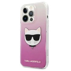 Karl Lagerfeld KLHCP13LCTRP hard silikonové pouzdro iPhone 13 / 13 Pro 6.1" pink Choupette Head