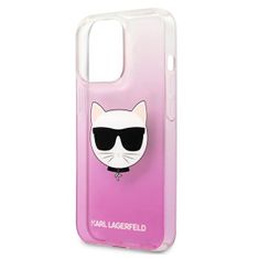 Karl Lagerfeld KLHCP13LCTRP hard silikonové pouzdro iPhone 13 / 13 Pro 6.1" pink Choupette Head