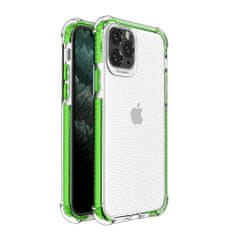 HURTEL PRUŽNÉ GELOVÉ PANCÉŘOVÉ POUZDRO SPRING ARMOUR S BAREVNÝM RÁMEČKEM PRO IPHONE 11 PRO MAX, ZELENÉ